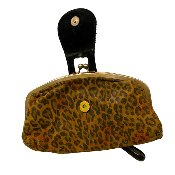 Tasha Polizzi Collection Cheetah Print Gold Turquoise Clutch Wristlet Western - Picture 3 of 15